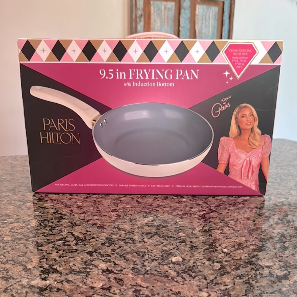 Paris Hilton 9.5" Frying Pan with Induction Bottom NIB